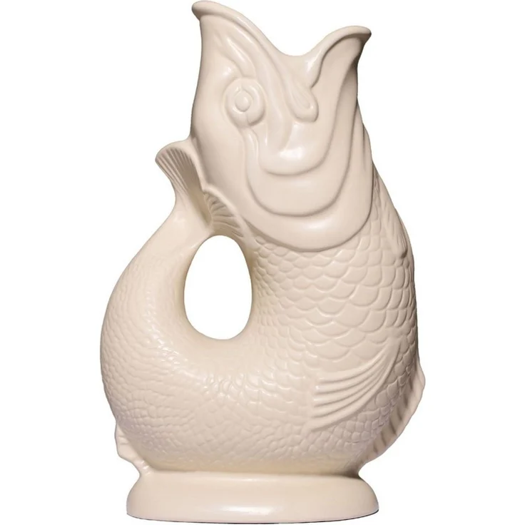 Gluckigluck Wasserkaraffe, (Original Gluggle Jug aus England), mit Gluckergeräusch, handgefertigt, ikonisches Fisch-Design, 1,2 L – Bild 1