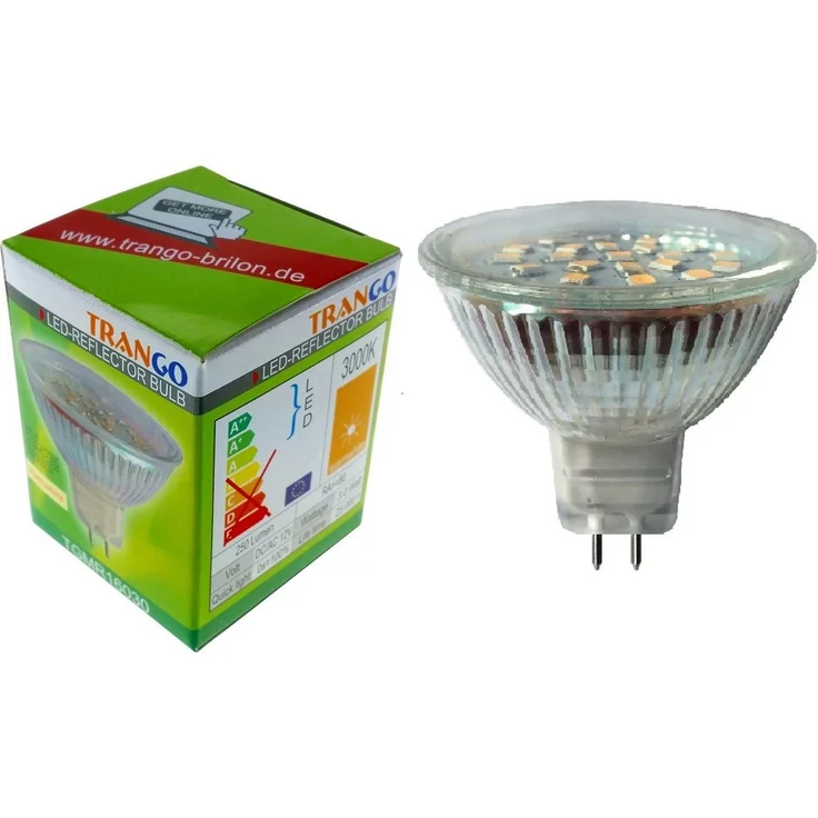 TRANGO LED-Leuchtmittel, 10er Set MR16030 LED Leuchtmittel mit MR16 Fassung zum Austausch von herkömmlichen Halogen Leuchtmittel MR16 I GU5.3 I G4 12 Volt 3000K warmweiß, 10 St, 10er Set MR16030 LED Leuchtmittel mit MR16 Fassung zum Austausch von herkö... – Bild 2