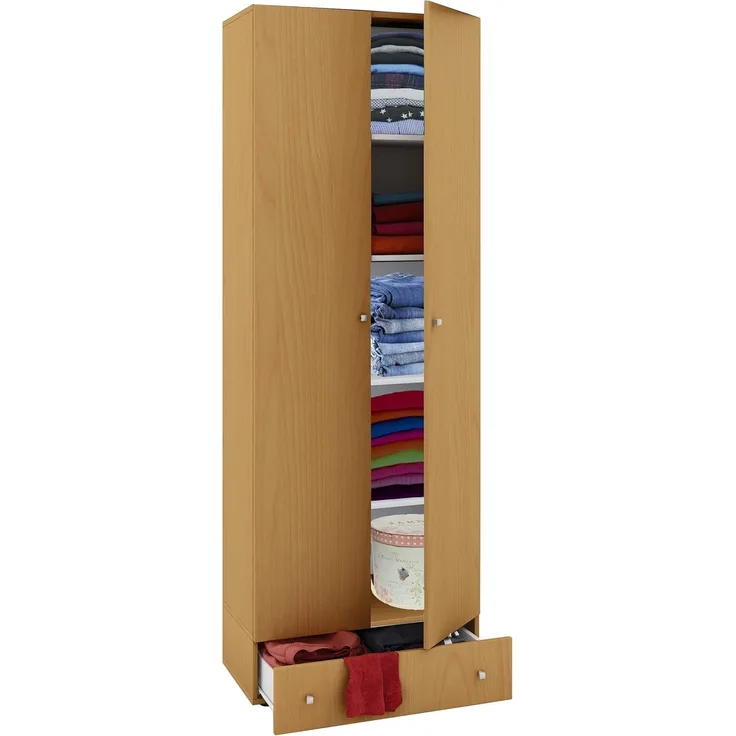 VCM Mehrzweckschrank VANDOL I BHT 70x198x40 cm Flurschrank Garderobenschrank Dielenschrank Diningtisch