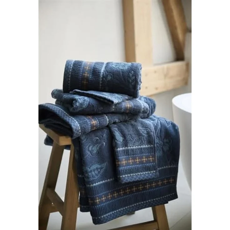 PiP Studio Waschhandschuh Jasmin Jaquard Waschhandschuh dark blue 16x22 cm (1 Stück), Baumwolle (325889) – Bild 2