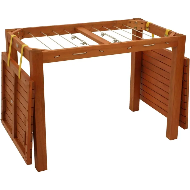 DEGAMO Gartentisch (1-St), mit Wäscheständerfunktion, 60x100 cm, Eukalyptus