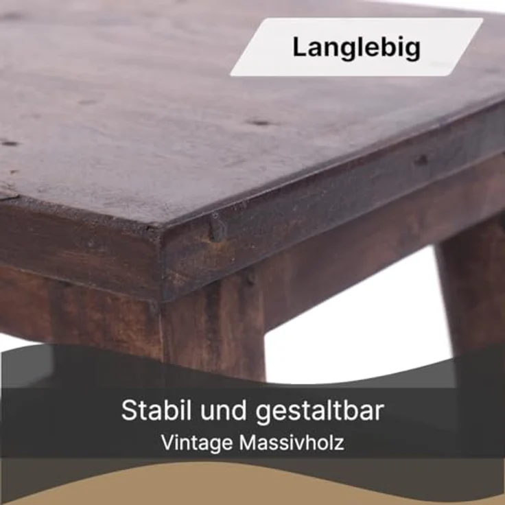 DESIGN DELIGHTS Hocker Fusshocker PALO, 27x26cm (HxB), rustikaler Holzhocker Massivhocker – Bild 7