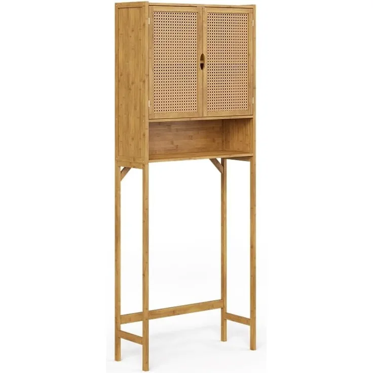 Waschmaschinenschrank Liora Bambus 66 x 168 cm mit 2 Türen Vicco