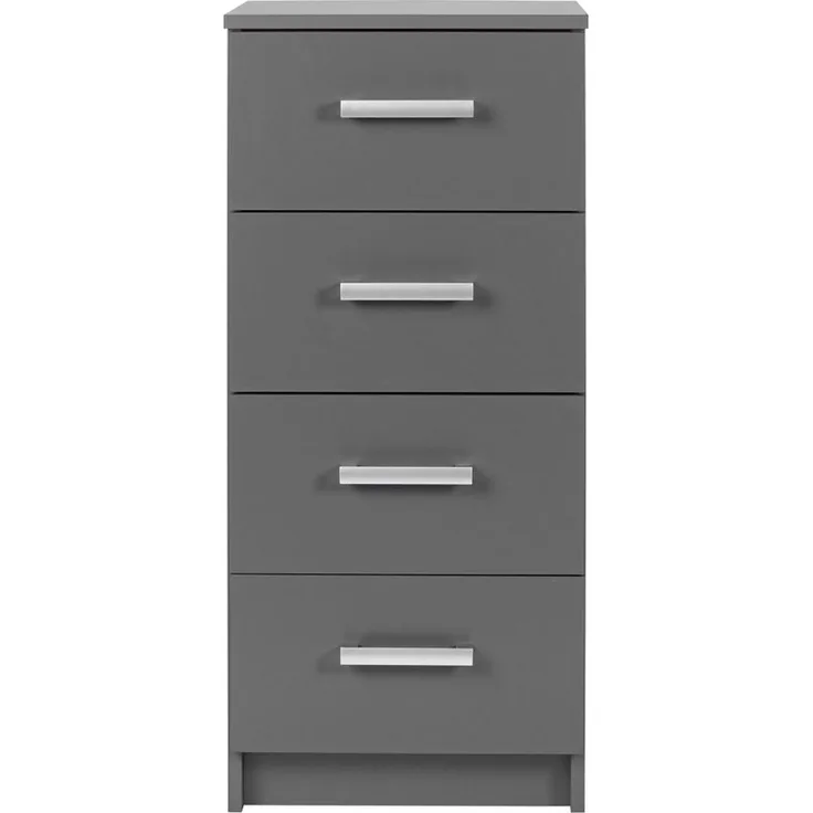 Schubladenkommode Kommode ELENZIO 4 Graphit Grau mit 4 Schubladen