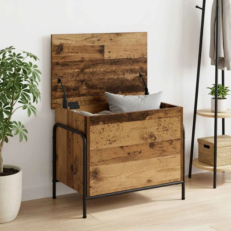 vidaXL Aufbewahrungsbox Altholz 80 x 40 x 49,5 cm Holzwerkstoff 8013672 – Bild 1