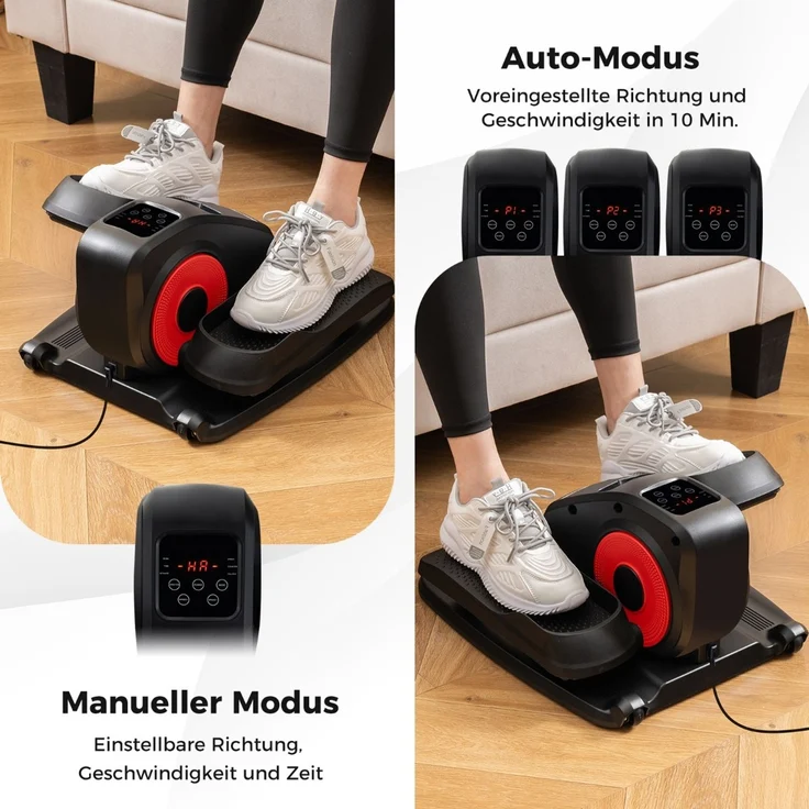 Ellipsentrainer Unter den Schreibtisch mit Anzeigemonitor & Fernbedienung Elektrischer Pedaltrainer – Bild 2