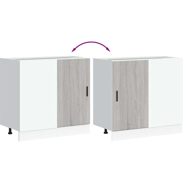 vidaXL Küchenunterschrank Lyon Grau Sonoma Holzwerkstoff 854294 – Bild 10