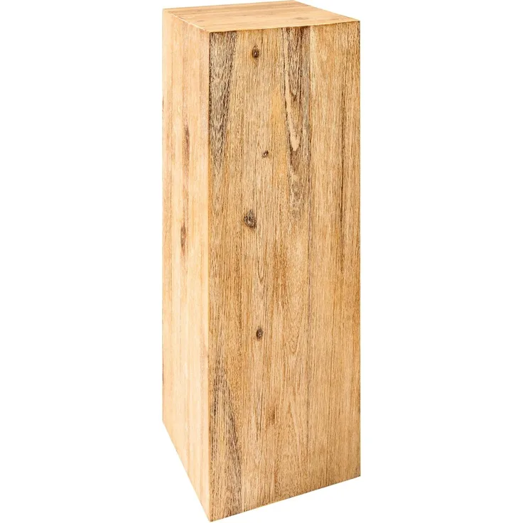 riess-ambiente Beistelltisch COLUMNA 75cm teakgrau / natur (Einzelartikel, 1-St), Wohnzimmer · Massivholz · Akazie · gekälkt · Deko-Blumensäule
