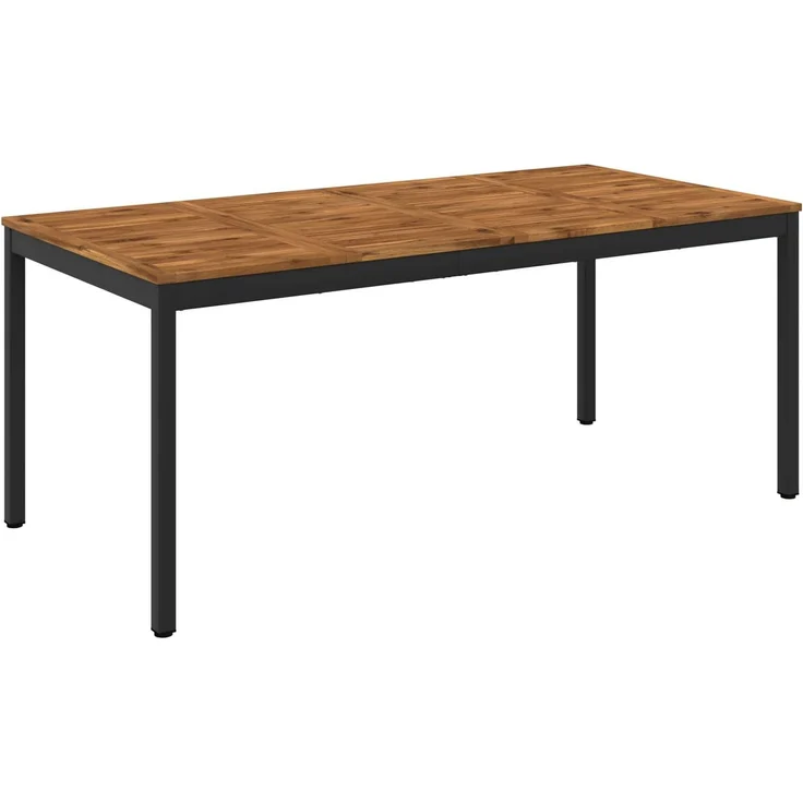 vidaXL Gartentisch NAARDEN Natürlich und Schwarz 180 x 88,5 x 75 cm 901325 – Bild 2
