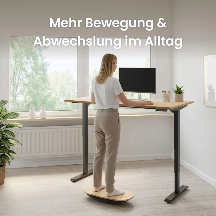 Ergotopia Balance Board Grau | Ergonomisches Wackelbrett für Büro, Homeoffice & Steharbeitsplatz | Gleichgewicht, Haltung & Rücken – Bild 2