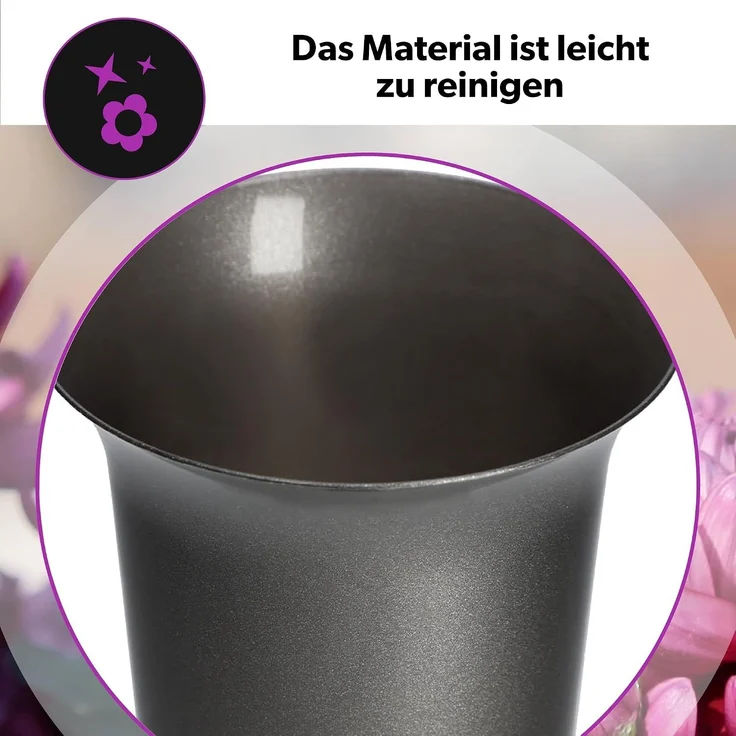 KADAX Vase, Fläschchen für Friedhof, Grabstein, Graphit, 29 cm – Bild 5