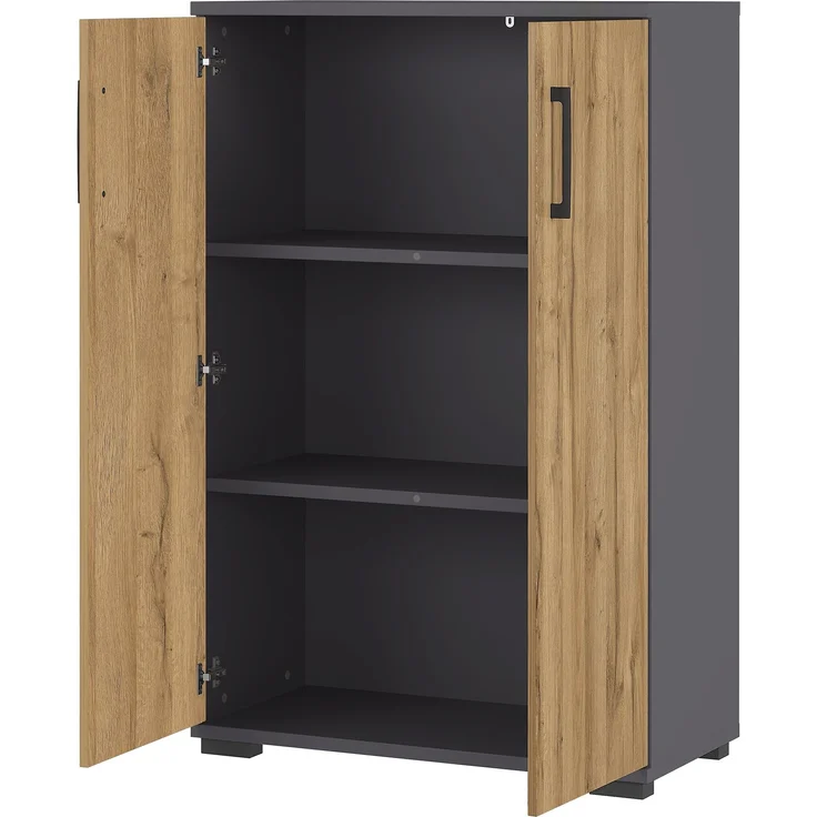Germania GW-PROFI 3.0 Aktenschrank 4247, Graphit/Grandson-Eiche-Nb, 80 x 123 x 40 cm (BxHxT) – Bild 3