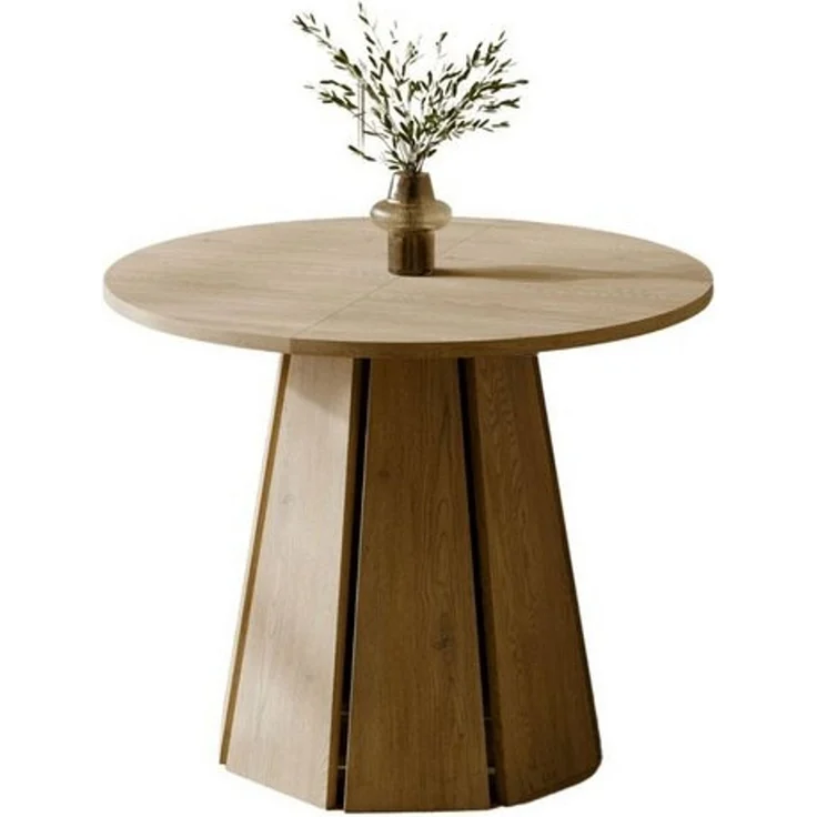 Compleo Esstisch ausziehbar 100-180, Japandi Design (Rund, Oval), Nussbaum, Eiche cremona oder Kaschmir MORI – Bild 4