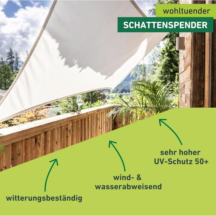 Windhager Balkon Sonnensegel, 2,7x1,4 m – Bild 5