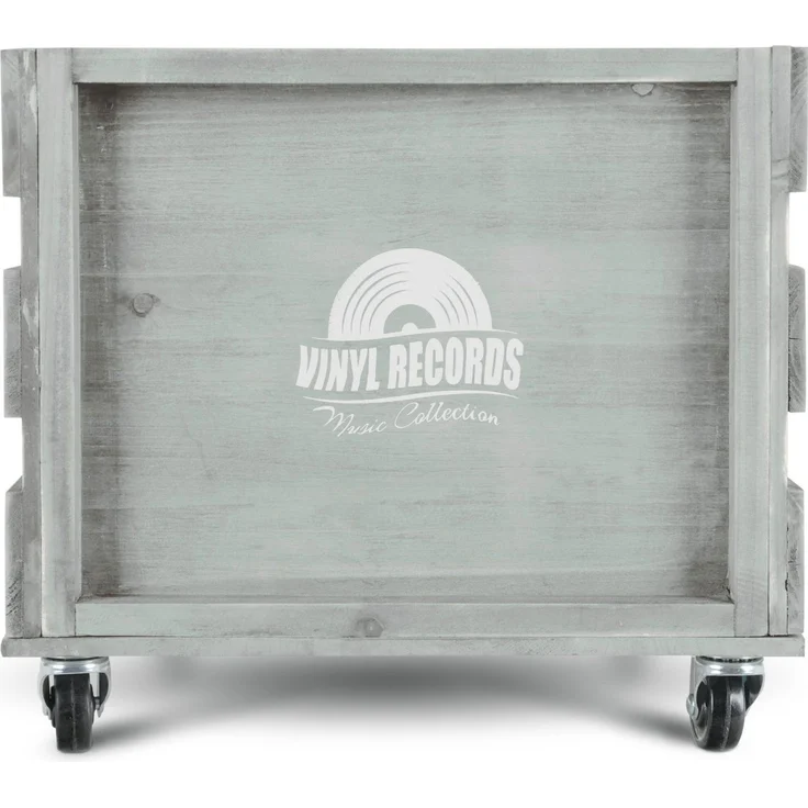 Stagecaptain Holzkiste SPK-100 "Emil" Schallplattenkiste, für bis zu 100 LPs - aus Vollholz im Retro-Design – Bild 4