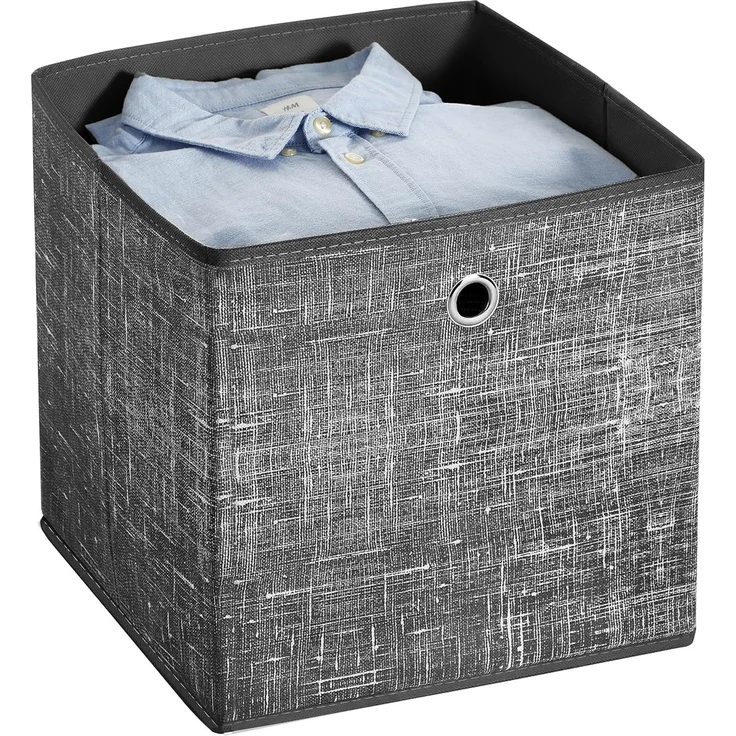 SONGMICS Aufbewahrungsbox mit Griff, 6er Set, Vliesstoff schwarz meliert, 30 x 30 x 30 – Bild 6