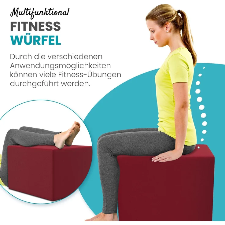 aktivshop Lagerungskissen Stufenlagerungswürfel, Stufenbett, 40x50x50cm – Bild 2