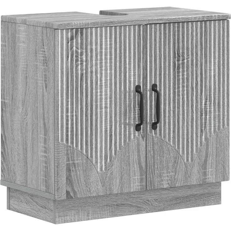 vidaXL 3-teiliges Badezimmer-Schranksystem HOORN 3 stk. Sonoma-Grau 3418041 – Bild 4