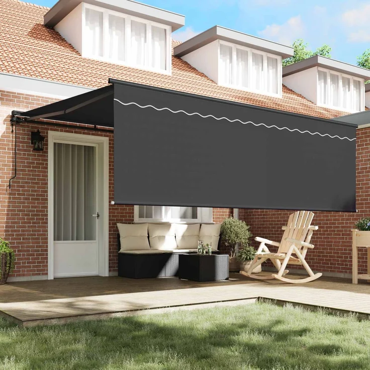 vidaXL Markisenrahmen Gelb und Weiß 350 x 250 cm 3330216 – Bild 2