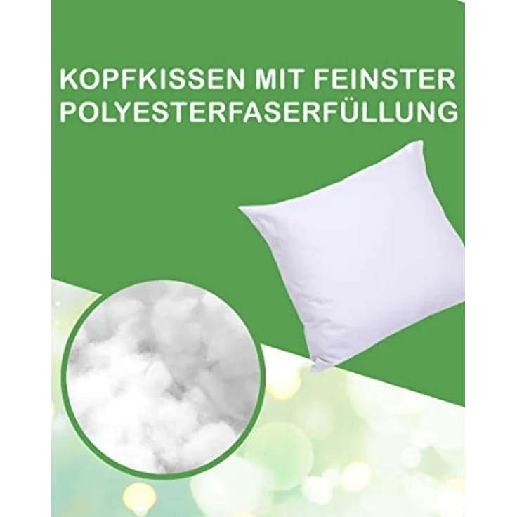 DILUMA Microfaserkissen Füllkissen Mikrofaser 2er Set - Innenkissen, Füllung: Kunstfaser, Perfekt als Sofakissen, Dekokissen, Kopfkissen – Bild 3