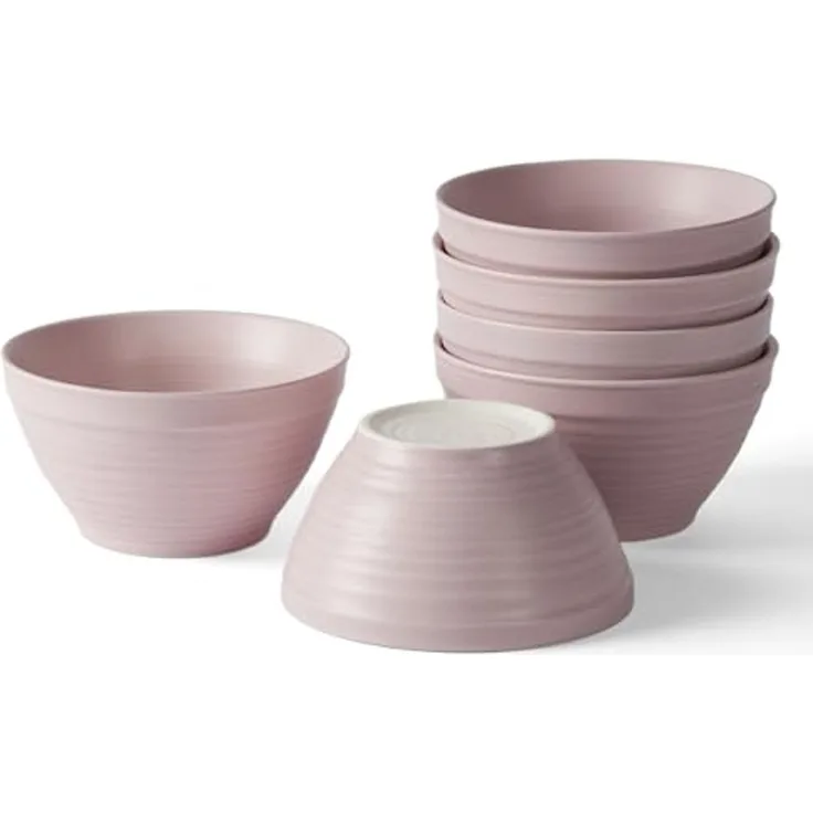 JIWOO Müslischale 6er Ø11,8cm, Frühstückschalen Eisschale Dessertschalen Schale, Keramik, (Schaleset, 6-tlg), Porzellan Hochwertiges Schalen Lila Mikrowellenofen Spülmaschine