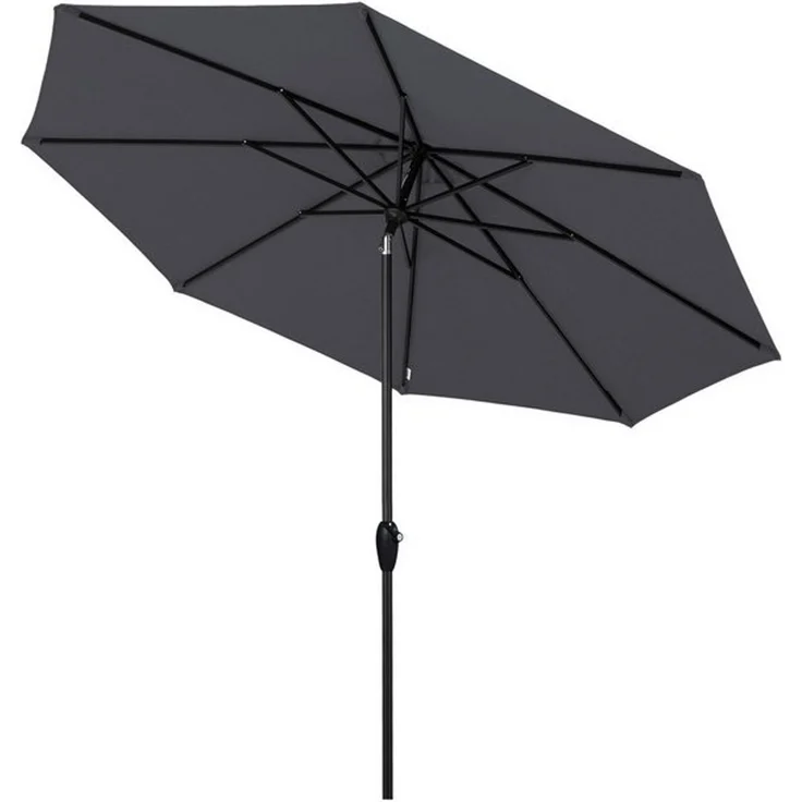 Sekey Alu-Sonnenschirm 330cm Sonnenschirm Gartensonnenschirm mit UV-Schutz，Windfester Sonnenschirm mit Kurbel für Balkon Garten & Terrasse Sonnenschutz UV 50+ – Bild 4