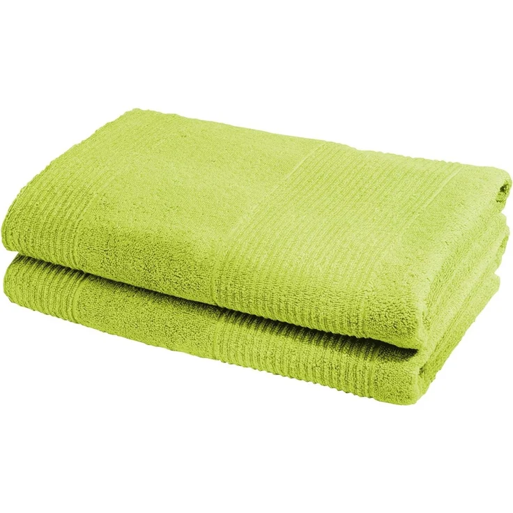 Fleuresse 2-er Set Duschtuch, Frottier grün, 70x140 cm