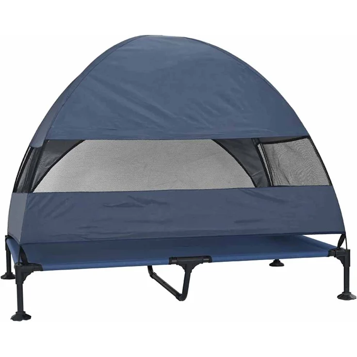 vidaXL Hochgelegtes Hundebett Marineblau 127 x 81 x 108 cm 42008223 – Bild 5