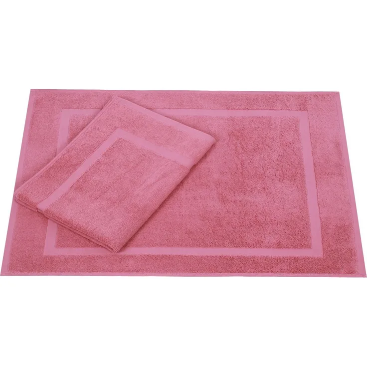 Betz Badematte 2er Set Badvorleger Premium Badematte Badteppich Größe 50x70 cm, beidseitig nutzbar, Baumwolle, Qualität 650g/m²