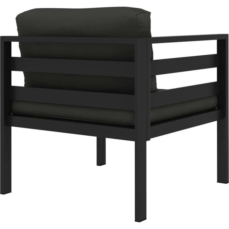 vidaXL Modular-Sofa-Eckteil 1 Stk. mit Kissen Aluminium Anthrazit 49239 – Bild 4