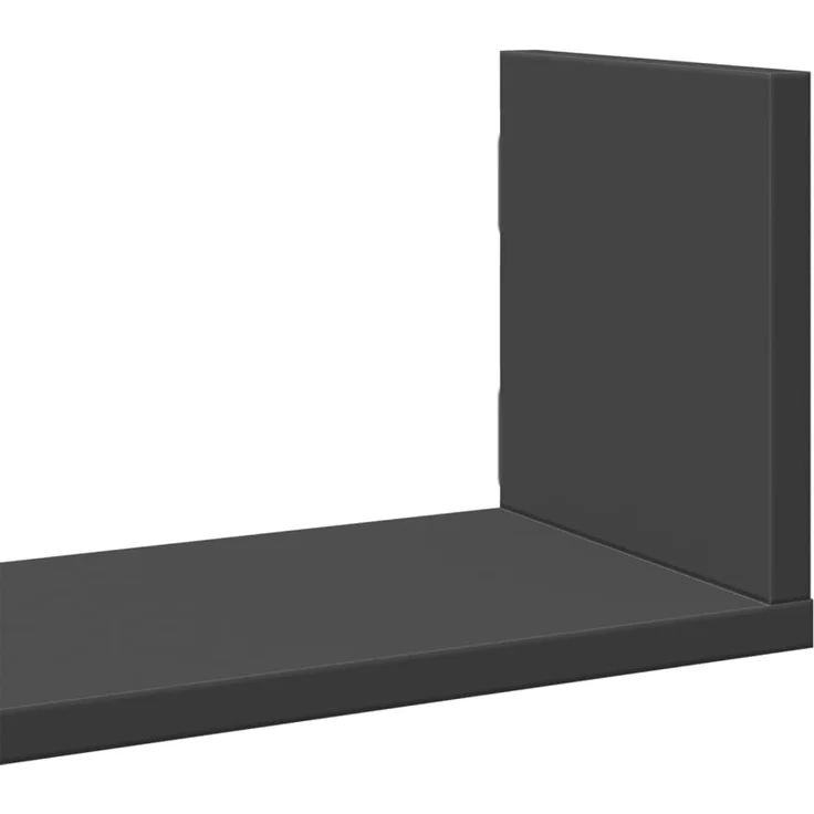 vidaXL Wandregale 3 Stk. Schwarz 58x18x18 cm Holzwerkstoff 853282 – Bild 6