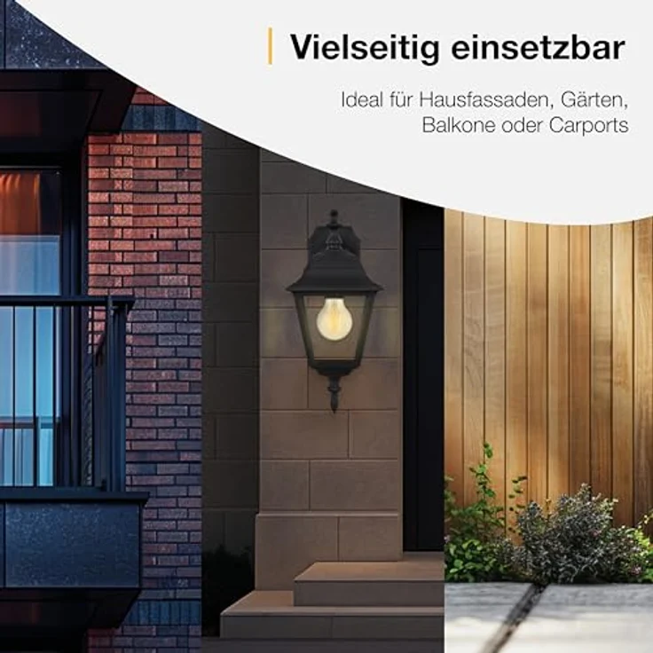 Brilliant Newport hängende Außenwandleuchte schwarz – LED-Wandleuchte für draußen – E27 Sockel exkl. LED Leuchtmittel – wetterfeste Außenleuchte – Bild 10