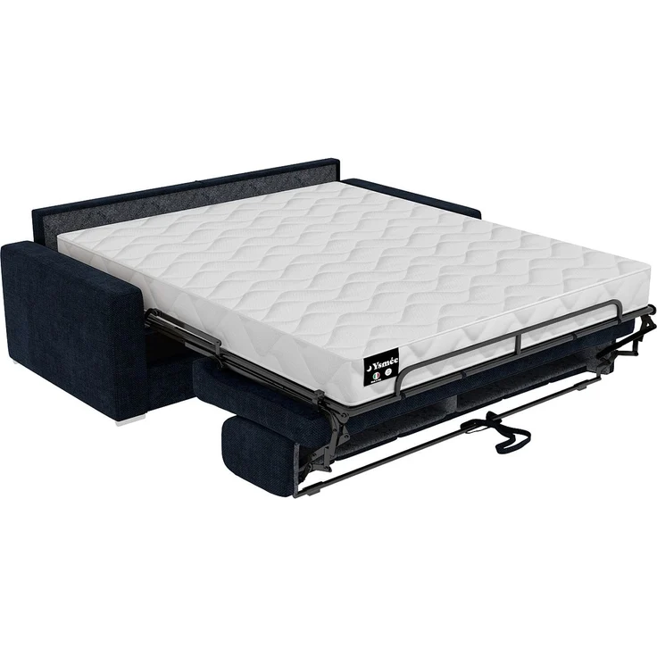Vente-unique - CALITO - Schlafsofa - Plastik - Kunststoff (PVC), Metall - Blau - 194 x 223 x 85 cm – Bild 6