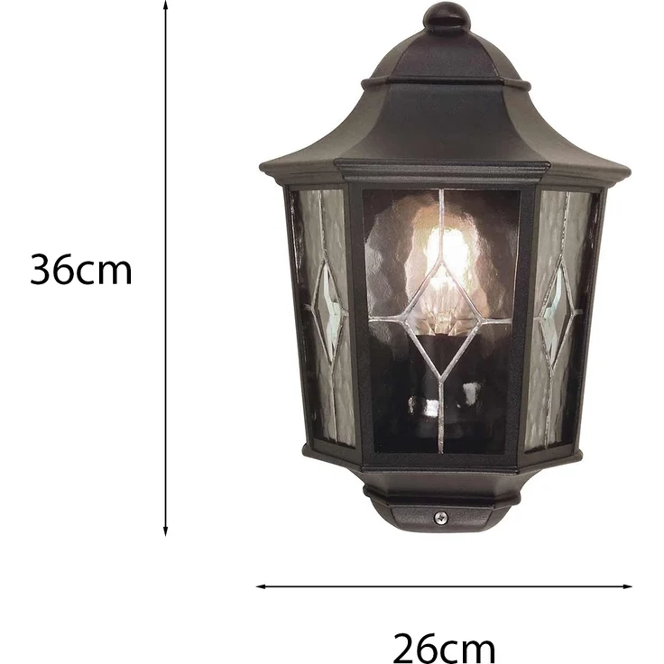 Außenleuchte, Wandlampe, Laterne, ALU-Druckguss, Schwarz – Bild 4
