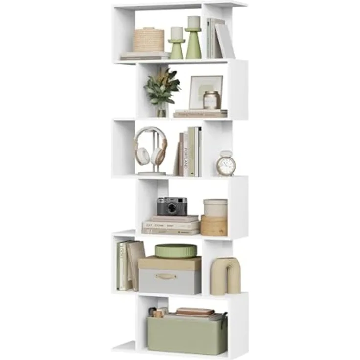 Bücherregal Modell Hashy mit 6 Fächer weiß
