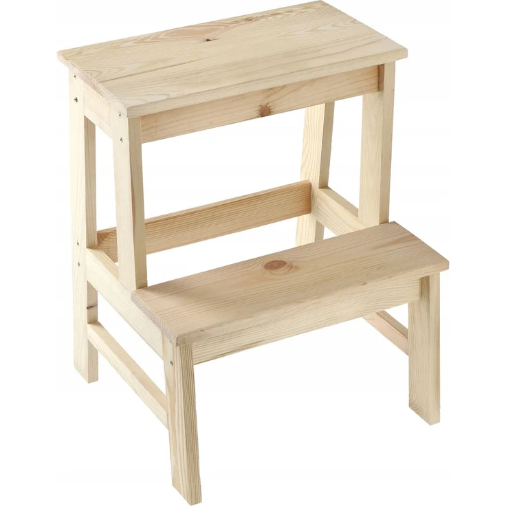 KADAX Küchenhocker aus Holz, 50 cm Plattform mit massiver Stufe – Bild 8