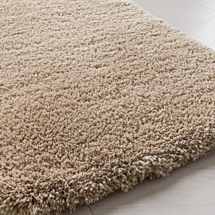 Sonive rutschfeste Badematte 50x80 cm, Dicker Badteppich, Beige