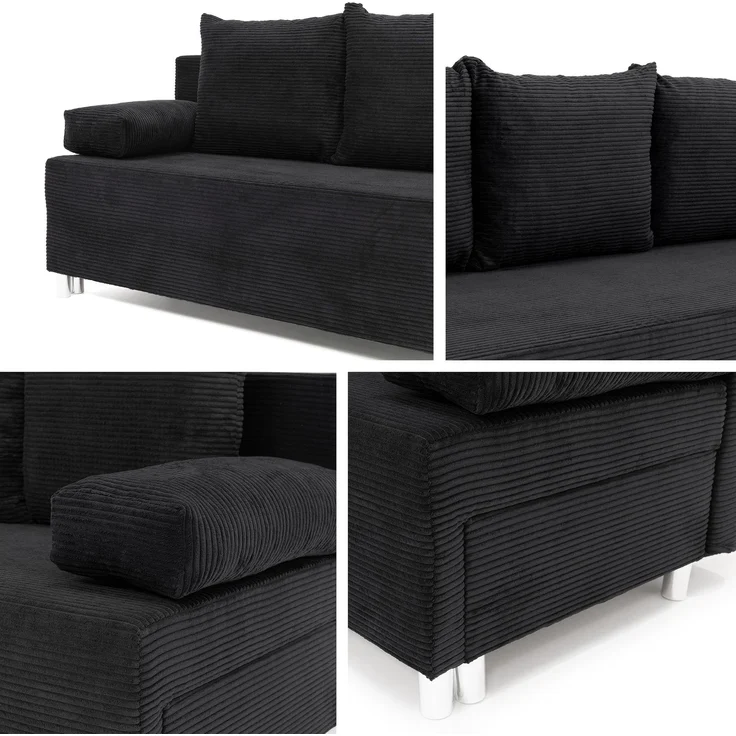 Schlafsofa Dover Cord (Sofa ohne Polsterhocker, Farbe: Poso 06) – Bild 7