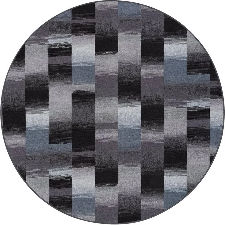 Snapstyle Designteppich Designer Velour Teppich Mystic Karo Rund, Rund, Höhe: 6 mm – Bild 5
