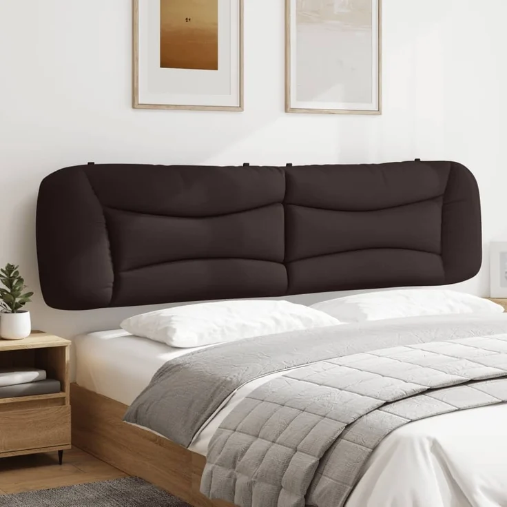 vidaXL Kopfteil-Kissen Dunkelbraun 200 cm Stoff 374619 – Bild 4