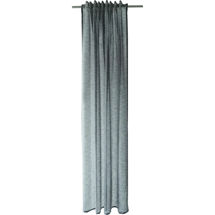 HOMING Schlaufenschal Oskar 140x245 Vorhang Wohnzimmer transparent anthrazit – Bild 5