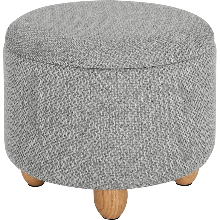 Schritt Hocker,Praktischer Aufbewahrungshocker,Runder Fußhocker,Schuhhocker(nur mit Schuhhocker)--HELLGRAU--39x39x33cm--YOUDENOVA – Bild 7