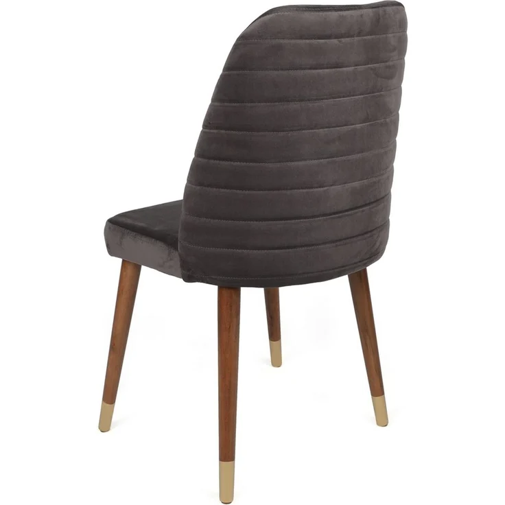 Skye Decor 'Hugo-381 V2' Stuhlset (2-teilig), Anthrazit / Walnuss, 50 x 90 x 49 cm – Bild 3