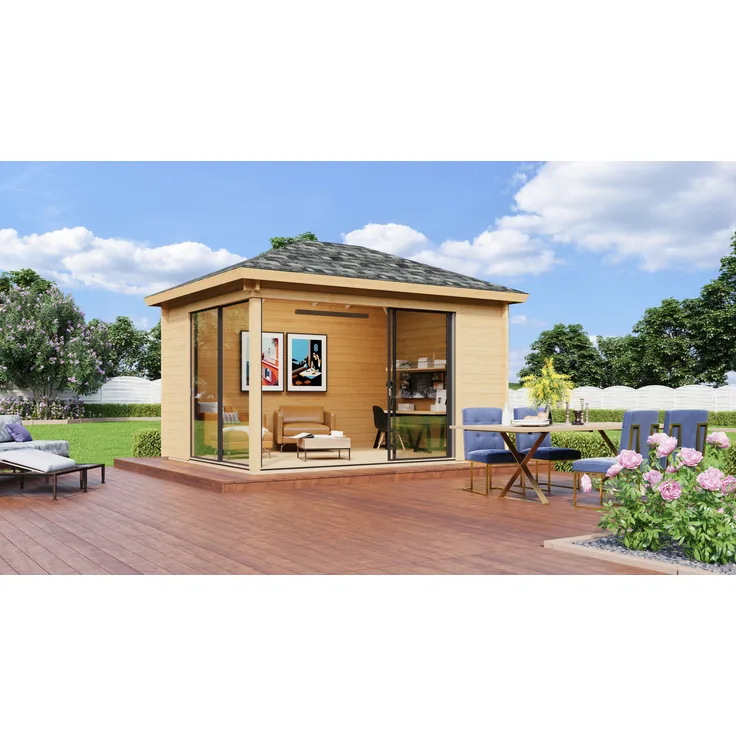 Gartenpavillon Alu 44 B Schwedenrot