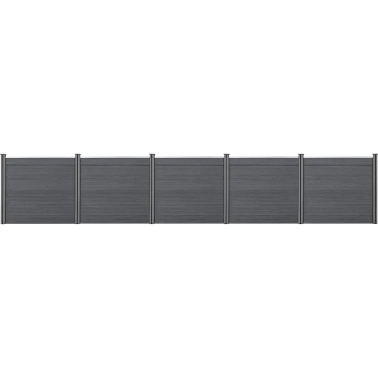 WPC Gartenzaun 165x770 cm mit Pfosten Sichtschutz Windschutz neu. holz