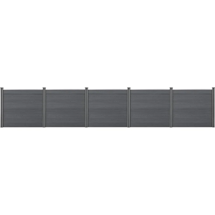 WPC Gartenzaun 165x770 cm mit Pfosten Sichtschutz Windschutz neu. holz – Bild 1
