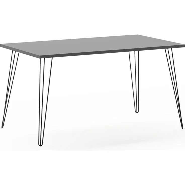 Schildmeyer Fynn Schreibtisch Esszimmertisch, Holzwerkstoff, platingrau, 120 cm