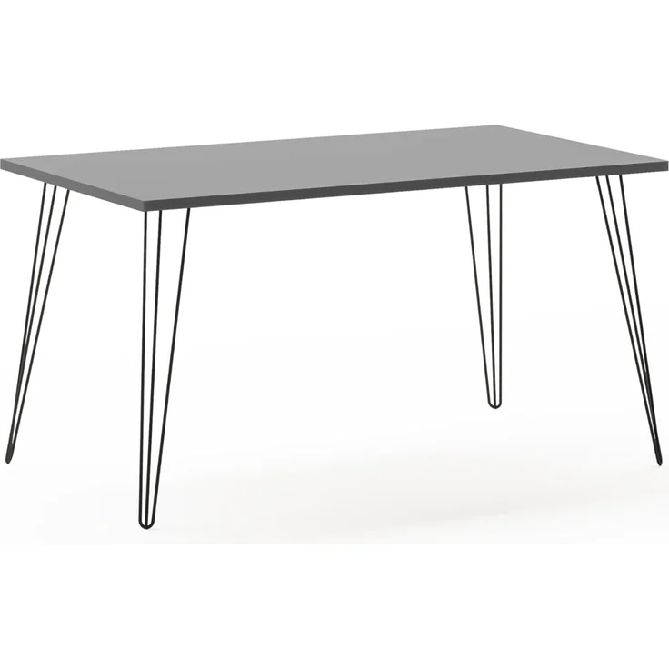 Schildmeyer Fynn Schreibtisch Esszimmertisch, Holzwerkstoff, platingrau, 120 cm