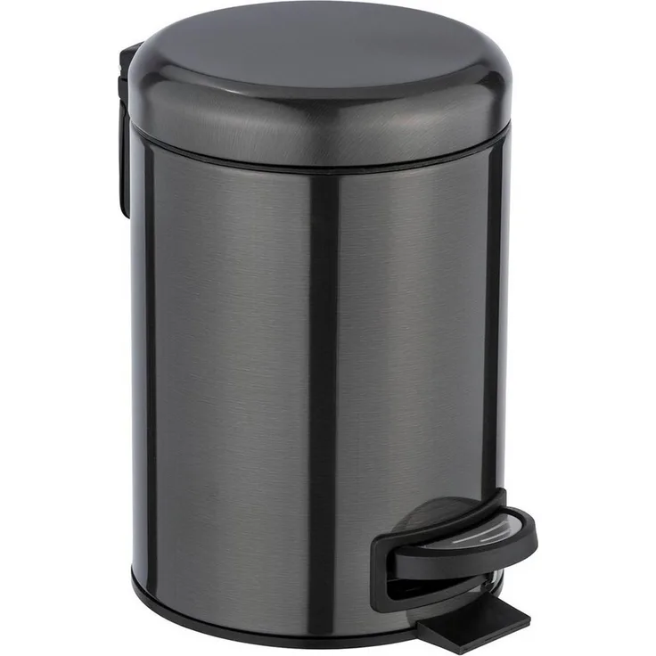Kosmetikeimer mit Fußpedal LEMAN, schwarz, WENKO