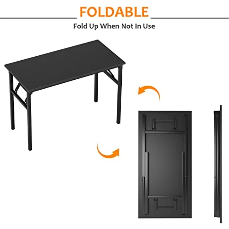 SogesHome Klapptisch Computertisch 80x40 cm PC Tisch Kleiner Schreibtisch Bürotisch Büroarbeitsplatz für Home Office Verwendung Schreibtisch Esstisch Konferenztisch – Bild 5